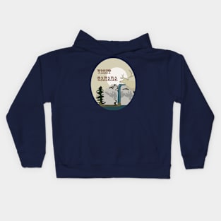 Visit Canada Retro Wilderness Landscape Kids Hoodie